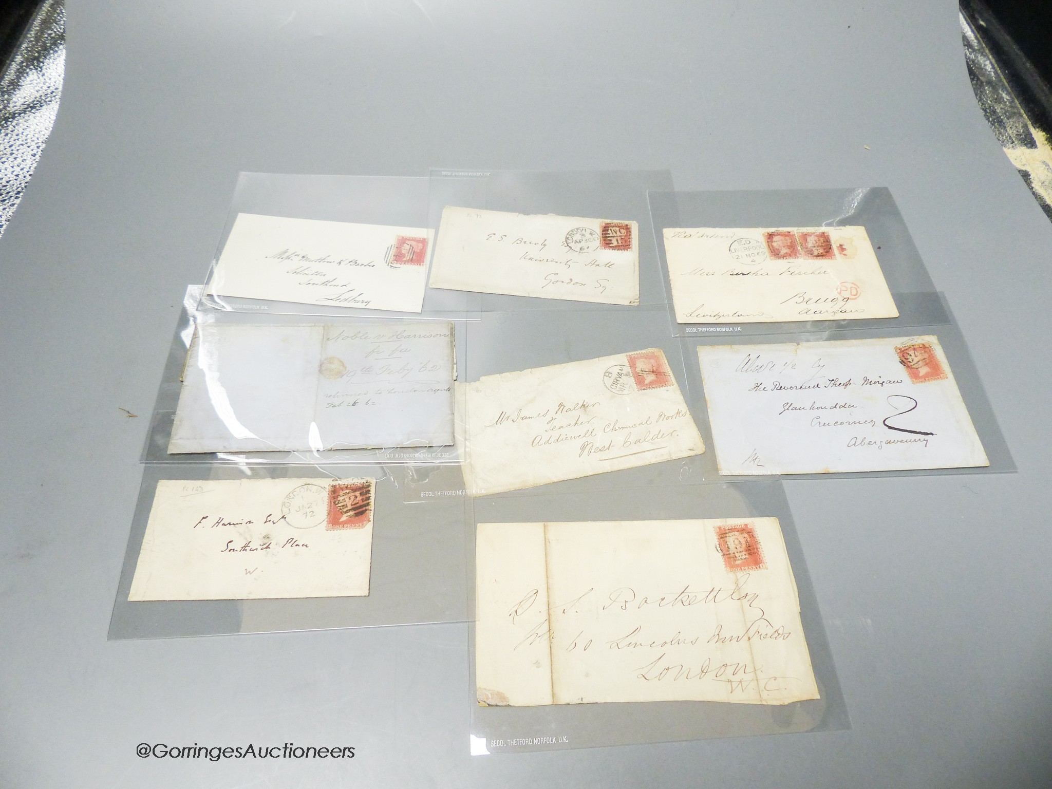 Victorian Penny Red envelopes (2)